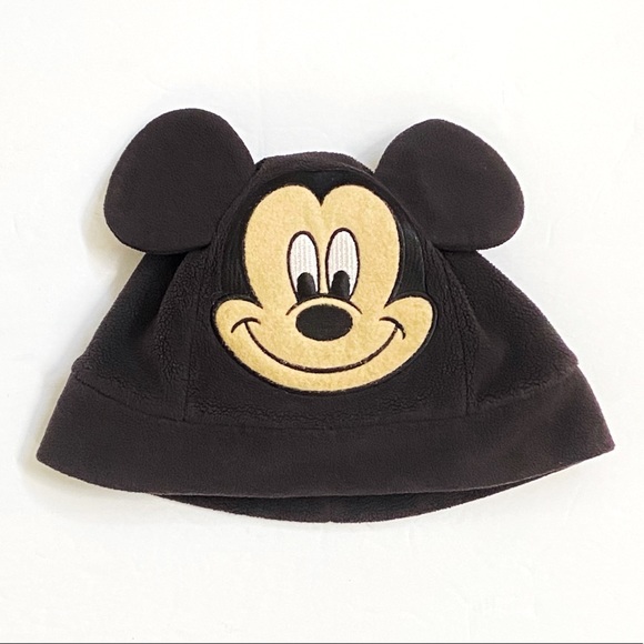 Disney Other - Disney Disneyland black fleece Mickey Mouse 3D ears warm hat